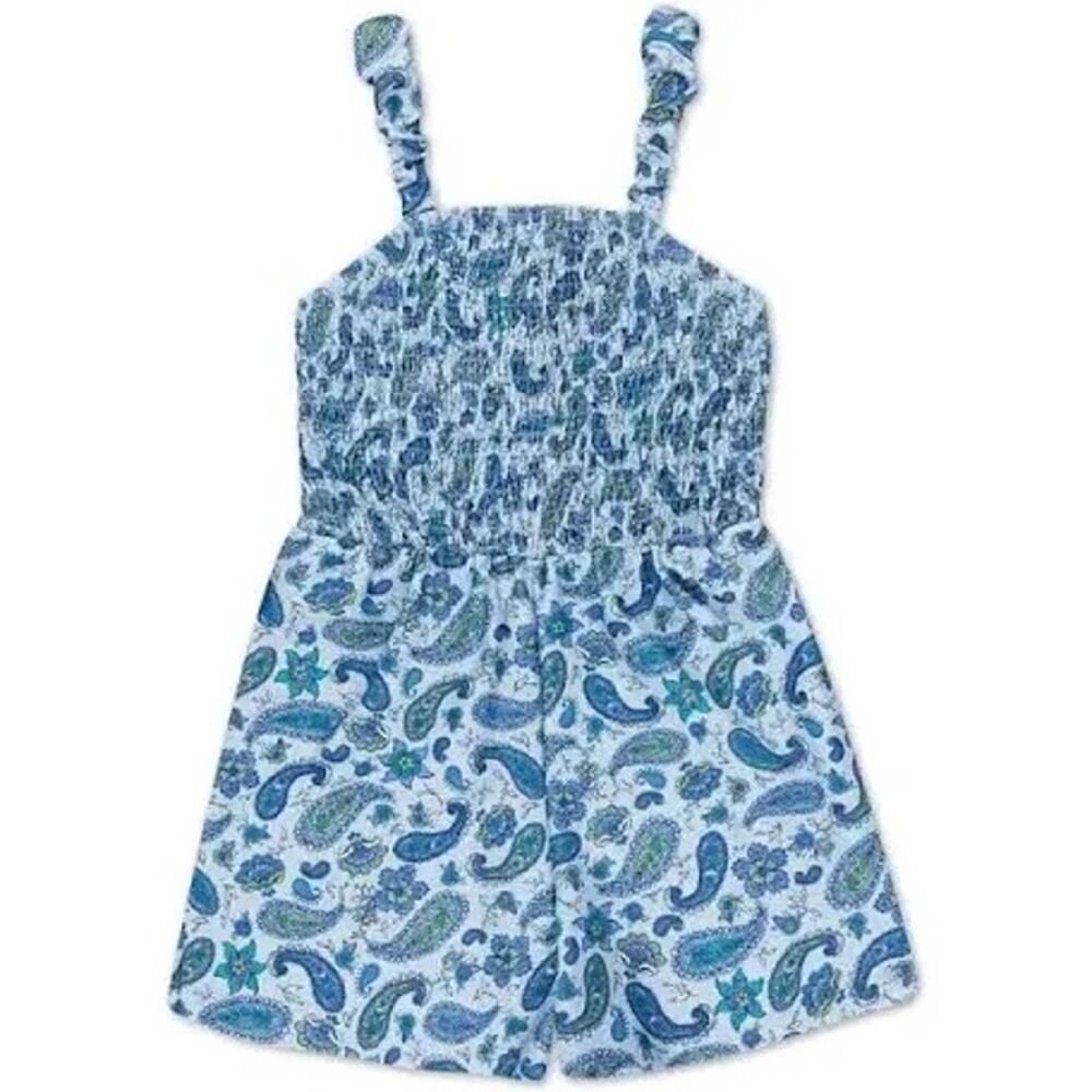 Speechless Kids Denim Blue Paisley Romper Size‎ L